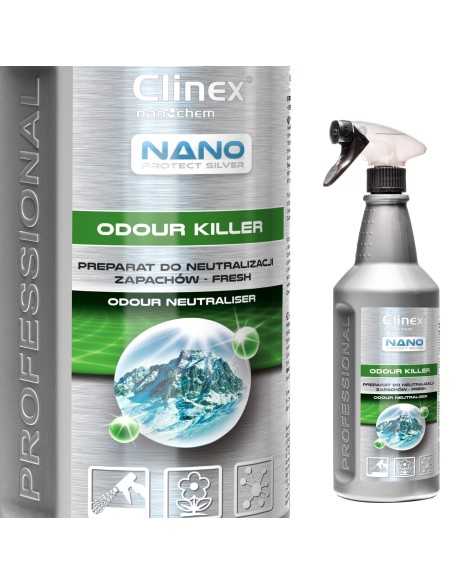 Oro gaiviklis kvapams neutralizuoti CLINEX Nano Protect Silver Odor Killer - Fresh 1L Oro gaiviklis kvapams neutralizuoti CLINEX Nano Protect Silver Odor Killer - Fresh 1L