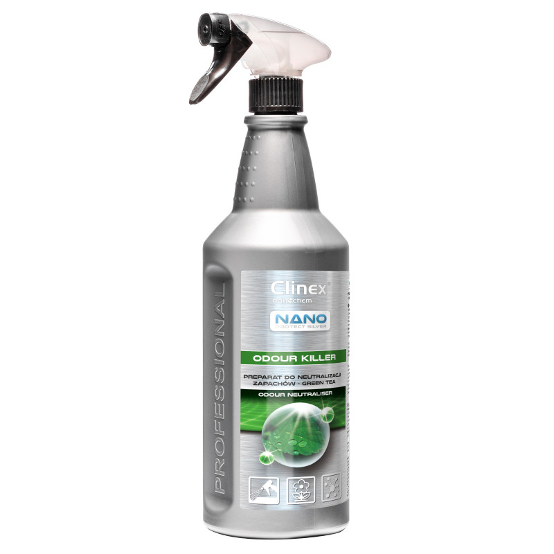 Oro gaiviklis kvapams neutralizuoti CLINEX Nano Protect Silver Odor Killer - Green Tea 1L