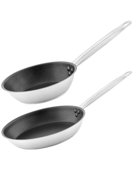 Plieninė keptuvė su nepridegančiu paviršiumi dujų indukcijai 20 cm 28 cm - 2 vnt