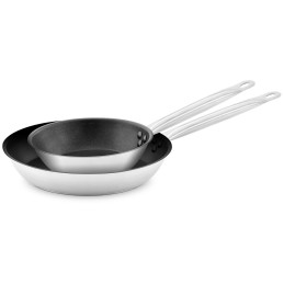 Plieninė keptuvė su nepridegančiu paviršiumi dujų indukcijai 20 cm 28 cm - 2 vnt
