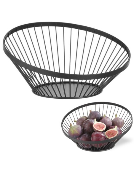 Krepšinis vielinis vaisių dubuo juodas su matiniu skersmuo. 280 mm – Hendi 427088 Krepšinis vielinis vaisių dubuo juodas su matiniu skersmuo. 280 mm – Hendi 427088
