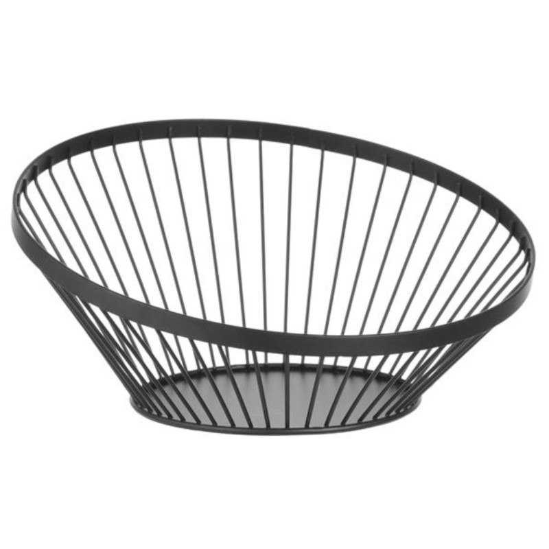 Krepšinis vielinis vaisių dubuo juodas su matiniu skersmuo. 280 mm – Hendi 427088