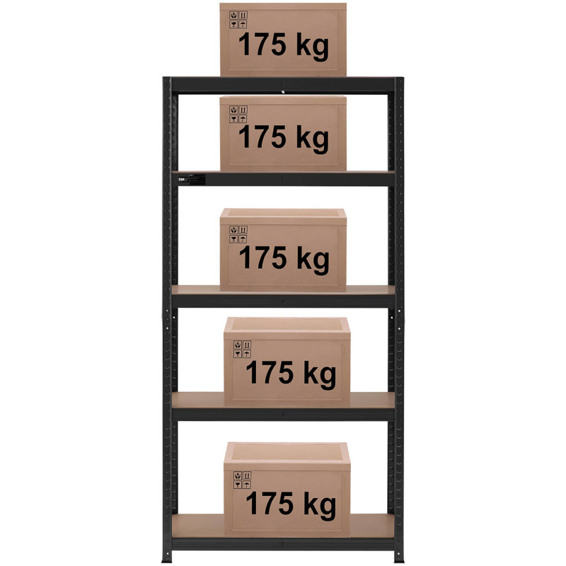 Metalinė laikymo lentyna 5 lentynos 875 kg 90 x 40 x 180 cm ledo mėlyna