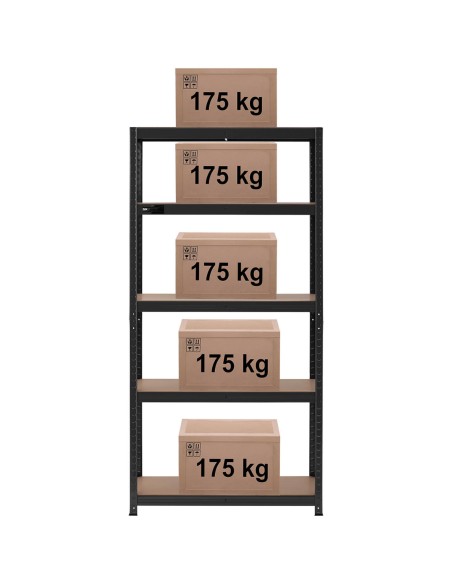 Metalinė laikymo lentyna 5 lentynos 875 kg 90 x 40 x 180 cm ledo mėlyna