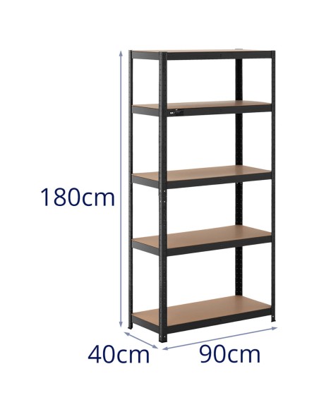Metalinė laikymo lentyna 5 lentynos 875 kg 90 x 40 x 180 cm ledo mėlyna