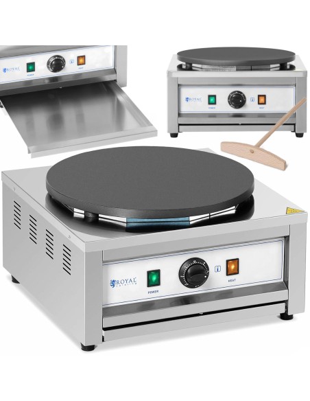 Apvalus blynų kepimo aparatas elektrinis sk. 40cm 0-300C 3000W Apvalus blynų kepimo aparatas elektrinis sk. 40cm 0-300C 3000W