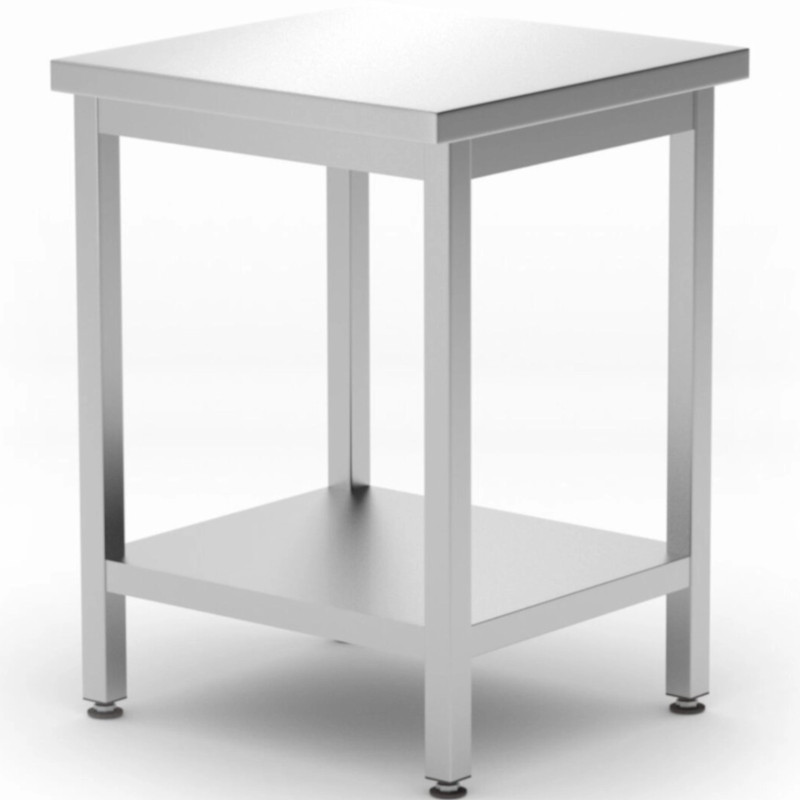 Centrinis stalviršio stalas su lentyna Budget Line 600 x 600 x 850 mm - Hendi 817094 Centrinis stalviršio stalas su lentyna Budget Line 600 x 600 x 850 mm - Hendi 817094