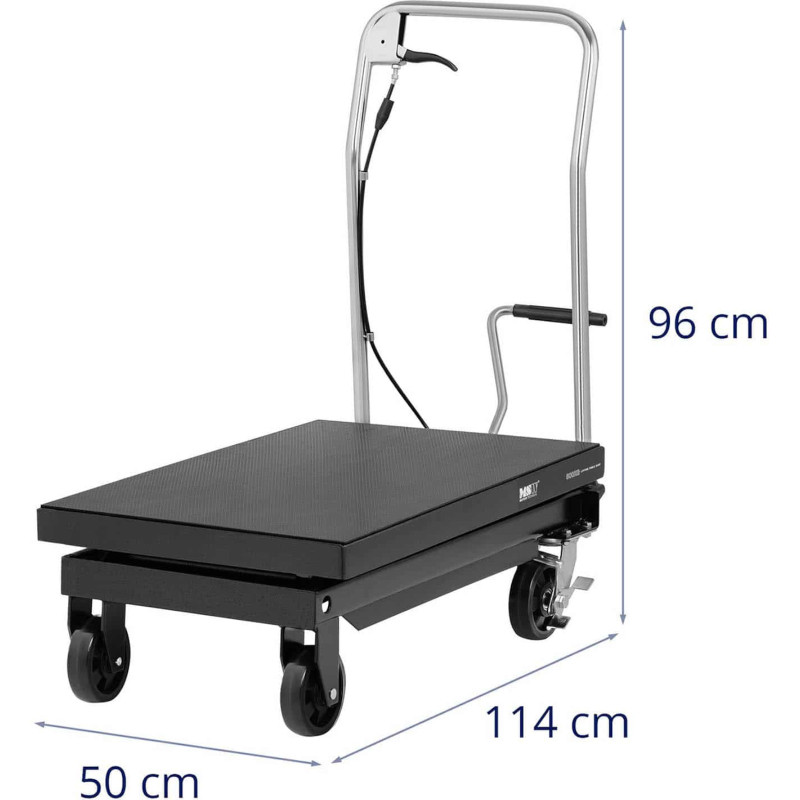 Žirklinis stalinis vežimėlis transportiniam kėlimui 815 x 500 mm 500 kg