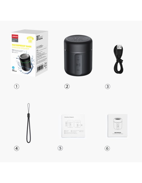 Nešiojamas belaidis Bluetooth garsiakalbis 5W juodas Nešiojamas belaidis Bluetooth garsiakalbis 5W juodas