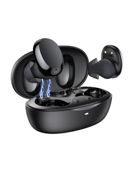 Belaidės į ausis įdedamos ausinės TWS Bluetooth 5.0 vandeniui atsparios Encok W11 juodos spalvos