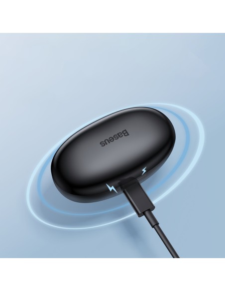 Belaidės į ausis įdedamos ausinės TWS Bluetooth 5.0 vandeniui atsparios Encok W11 juodos spalvos