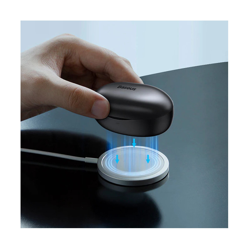 Belaidės į ausis įdedamos ausinės TWS Bluetooth 5.0 vandeniui atsparios Encok W11 juodos spalvos