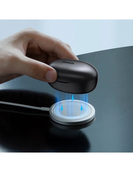 Belaidės į ausis įdedamos ausinės TWS Bluetooth 5.0 vandeniui atsparios Encok W11 juodos spalvos