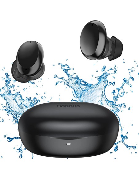 Belaidės į ausis įdedamos ausinės TWS Bluetooth 5.0 vandeniui atsparios Encok W11 juodos spalvos