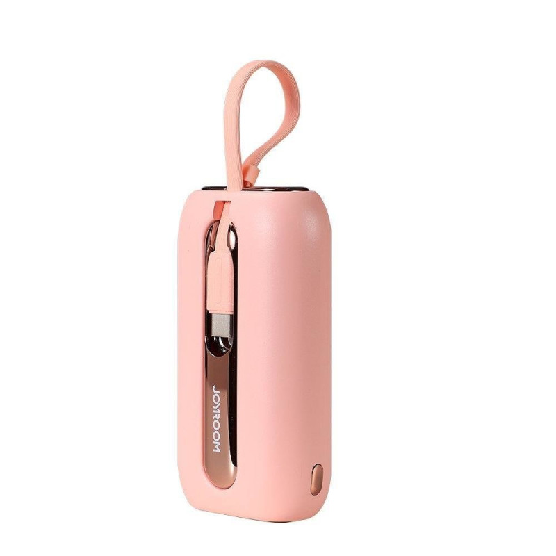 Powerbank 10000mAh Colorful Series 22,5W su USB-C ir iPhone Lightning laidais rožinės spalvos