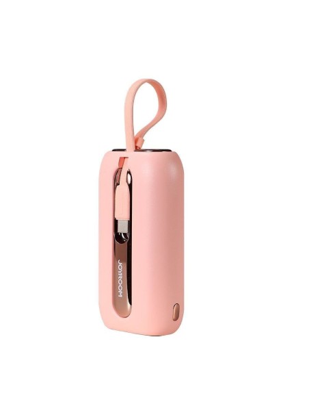 Powerbank 10000mAh Colorful Series 22,5W su USB-C ir iPhone Lightning laidais rožinės spalvos Powerbank 10000mAh Colorful Series 22,5W su USB-C ir iPhone Lightning laidais rožinės spalvos