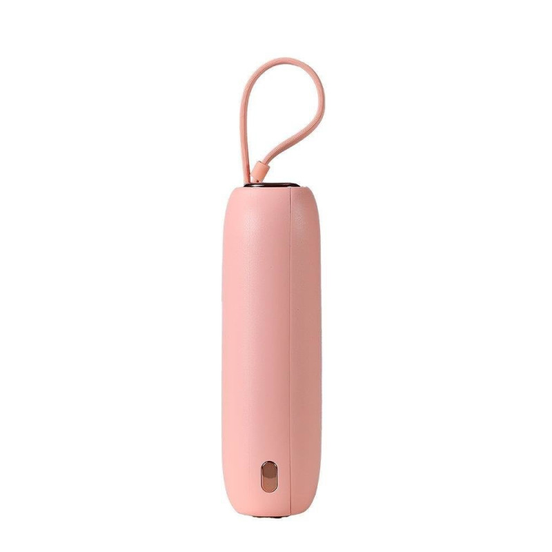 Powerbank 10000mAh Colorful Series 22,5W su USB-C ir iPhone Lightning laidais rožinės spalvos