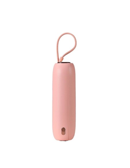Powerbank 10000mAh Colorful Series 22,5W su USB-C ir iPhone Lightning laidais rožinės spalvos Powerbank 10000mAh Colorful Series 22,5W su USB-C ir iPhone Lightning laidais rožinės spalvos
