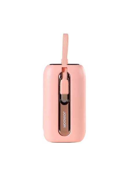 Powerbank 10000mAh Colorful Series 22,5W su USB-C ir iPhone Lightning laidais rožinės spalvos Powerbank 10000mAh Colorful Series 22,5W su USB-C ir iPhone Lightning laidais rožinės spalvos