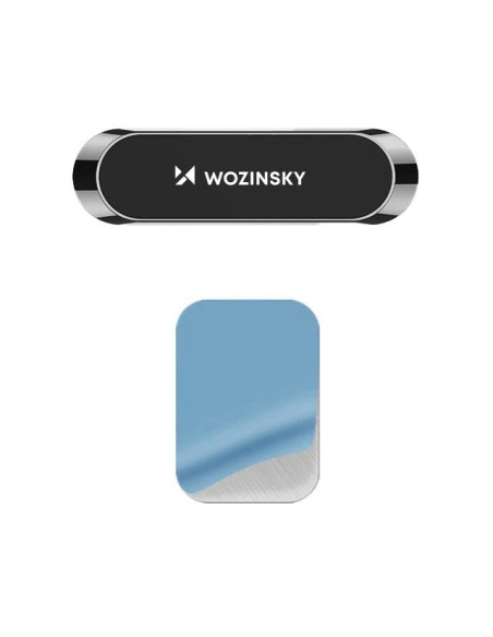 Juodas magnetinis telefono laikiklis prietaisų skydeliui