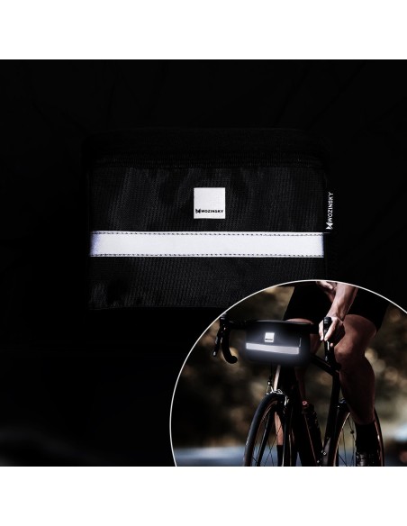 Dviračio vairo krepšys su telefono dėklu 2 l juodas