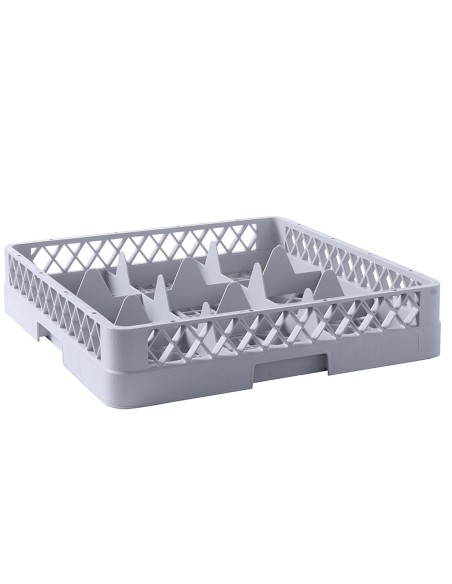 Indaplovės krepšelis stiklinėms ir stiklui 9 elementai 50x50cm - Hendi 877050