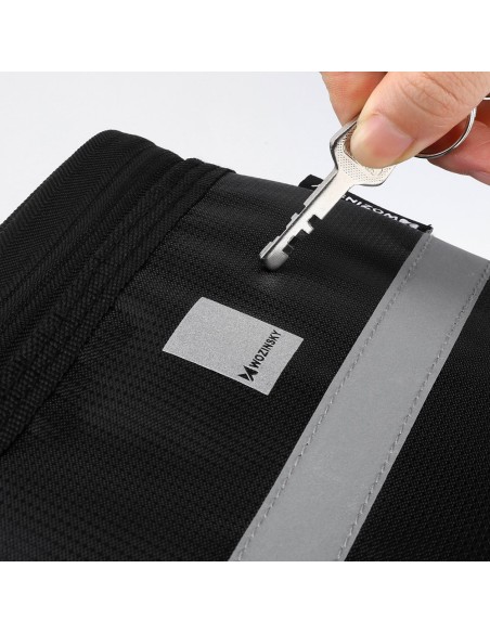 Dviračio vairo krepšys su telefono dėklu 2 l juodas