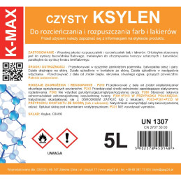 Ksileno tirpiklis organinis skiediklis dažams ir lakams K-MAX 5L