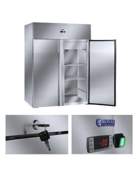 Šaldytuvo šaldytuvo dviguba nerūdijančio plieno šaldymo spinta nuo -2 iki 8C 1168L