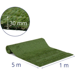 Dirbtinė žolė terasos balkonui minkšta 30 mm 14/10 cm 100 x 500 cm