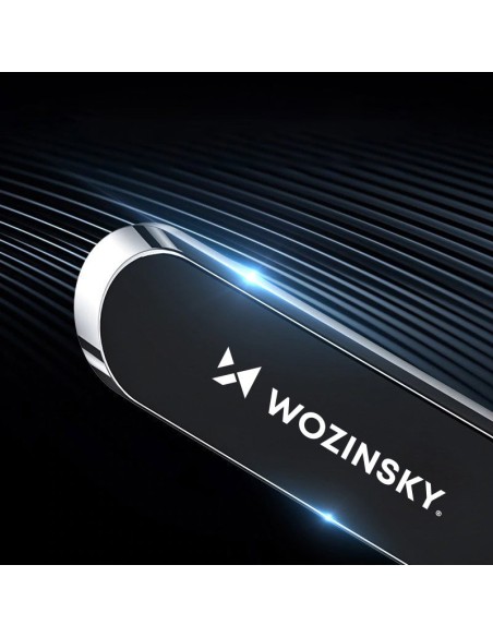 Juodas magnetinis telefono laikiklis prietaisų skydeliui