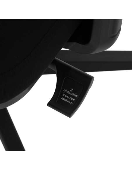 Ergonomiška biuro kėdė su tinkliniu atlošu, galvos atrama ir kabykla, aukštis 43-53 cm Ergonomiška biuro kėdė su tinkliniu atlošu, galvos atrama ir kabykla, aukštis 43-53 cm