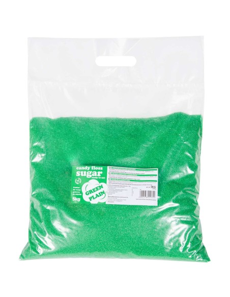 Spalvotas cukrus cukraus vatai žalias natūralaus skonio 5kg Spalvotas cukrus cukraus vatai žalias natūralaus skonio 5kg