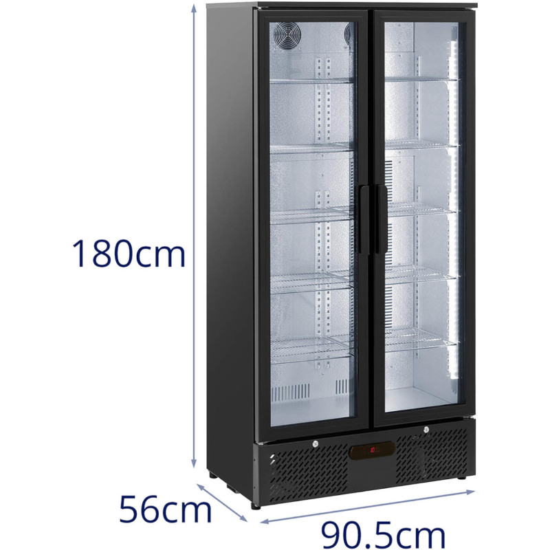 Šaldytuvas baras šaldytuvas gėrimams 2 durų stiklas 458 l 295 W