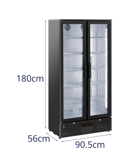 Šaldytuvas baras šaldytuvas gėrimams 2 durų stiklas 458 l 295 W
