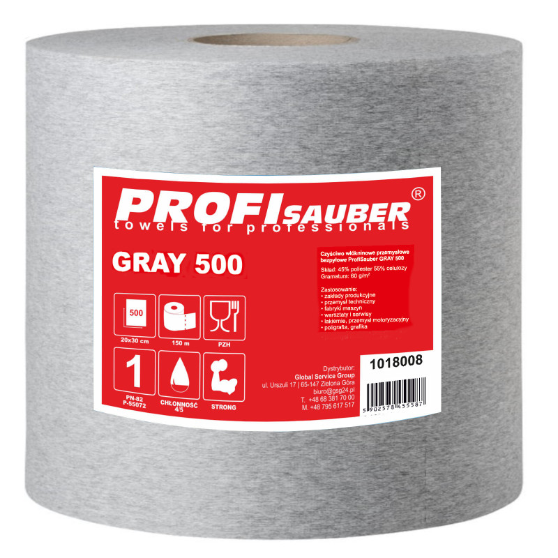 ProfiSauber GREY 500 pilkas pramoninis neaustinis audinys ProfiSauber GREY 500 pilkas pramoninis neaustinis audinys