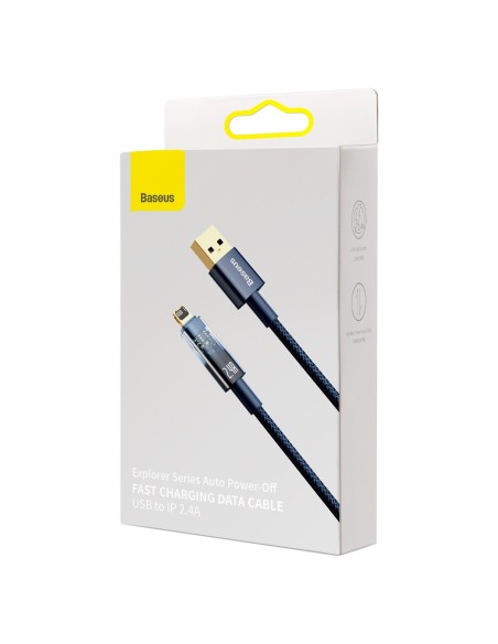 Explorer serijos kabelis USB laidas iPhone Lightning 2.4A 2m mėlynas Explorer serijos kabelis USB laidas iPhone Lightning 2.4A 2m mėlynas