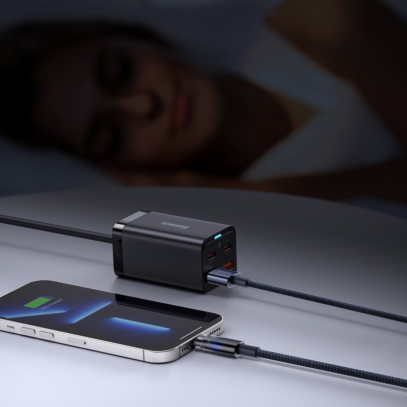 Explorer serijos kabelis USB laidas iPhone Lightning 2.4A 2m mėlynas