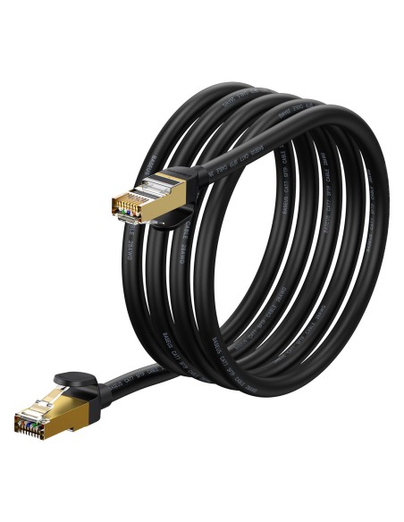 Septynių spartų greitas tinklo kabelis RJ45 Cat 7 10Gbps 2m juodas Septynių spartų greitas tinklo kabelis RJ45 Cat 7 10Gbps 2m juodas