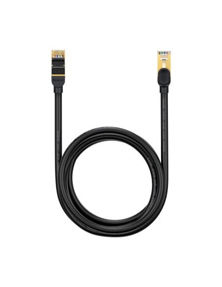 Septynių spartų greitas tinklo kabelis RJ45 Cat 7 10Gbps 2m juodas Septynių spartų greitas tinklo kabelis RJ45 Cat 7 10Gbps 2m juodas