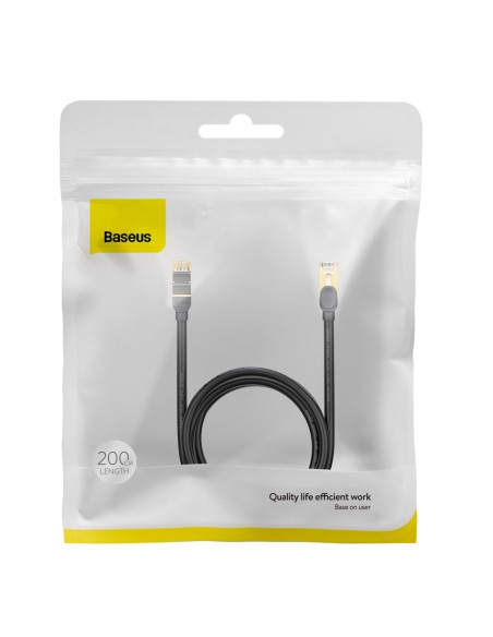 Septynių spartų greitas tinklo kabelis RJ45 Cat 7 10Gbps 2m juodas Septynių spartų greitas tinklo kabelis RJ45 Cat 7 10Gbps 2m juodas