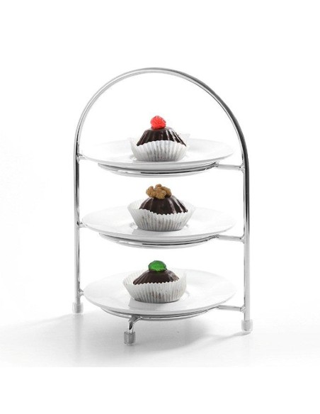 Ekrano stovas 3 lėkštėms skm. 27 cm plienas - Hendi 425473