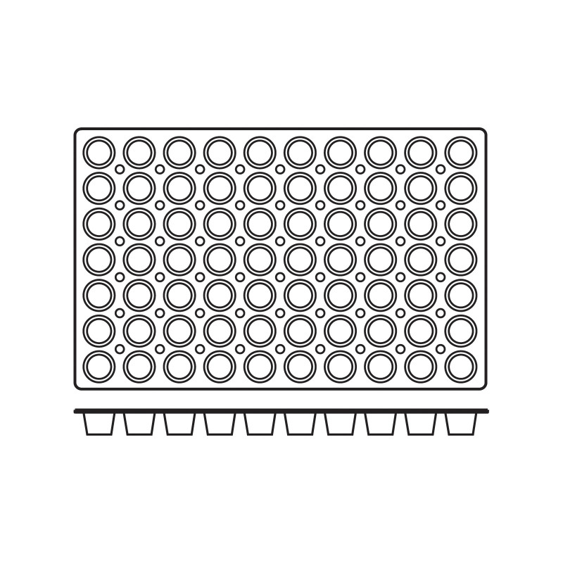 Nelipnios silikoninės formos kepimui MINI MUFFINS 600x400mm Hendi 676233