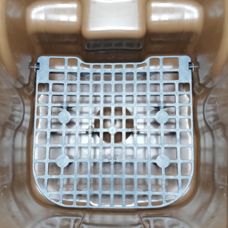 Konteinerinis kibiras BIO atliekoms su dvigubu dugnu rudu 240L BIO + GRATE