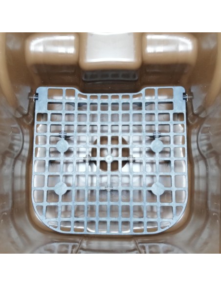 Konteinerinis kibiras BIO atliekoms su dvigubu dugnu rudu 240L BIO + GRATE Konteinerinis kibiras BIO atliekoms su dvigubu dugnu rudu 240L BIO + GRATE