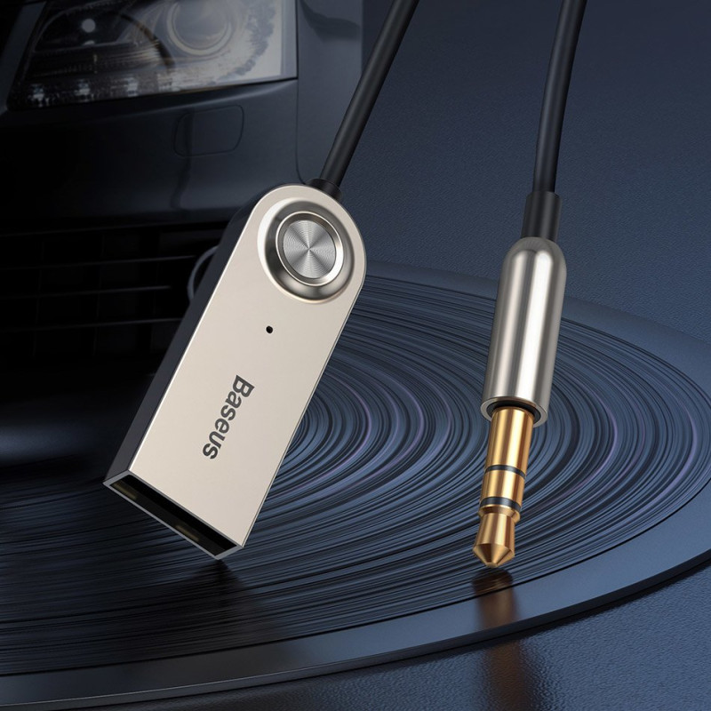 BA01 Bluetooth 5.0 garso imtuvo kabelio garso adapteris AUX lizdas juodas