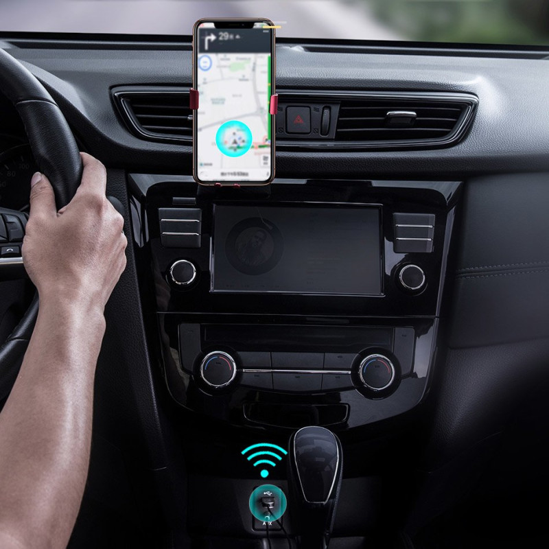 BA01 Bluetooth 5.0 garso imtuvo kabelio garso adapteris AUX lizdas juodas