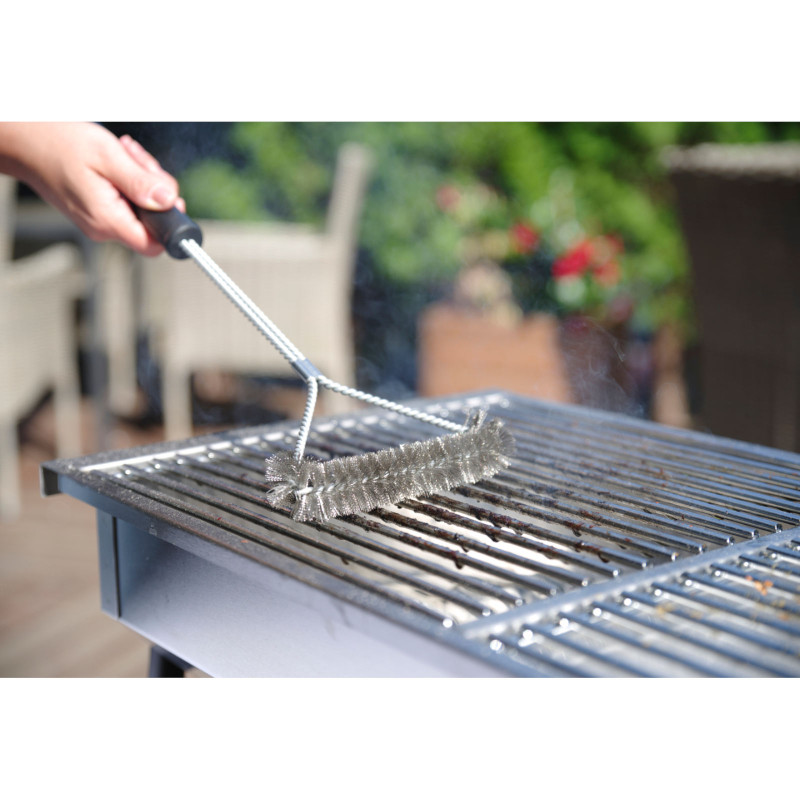 Vielinis šepetys nerūdijančio plieno BBQ grotelėms Y-SHAPE 520x170 mm - Hendi 525432