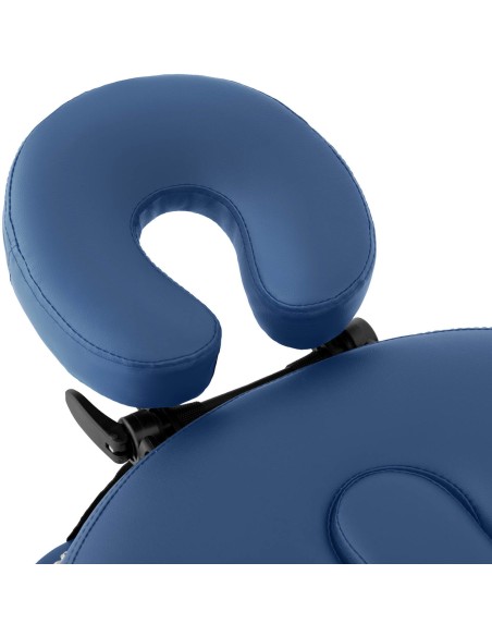 Nešiojamas sulankstomas masažo lovos staliukas su mediniu rėmu Colmar Blue iki 227 kg mėlynos spalvos Nešiojamas sulankstomas masažo lovos staliukas su mediniu rėmu Colmar Blue iki 227 kg mėlynos spalvos