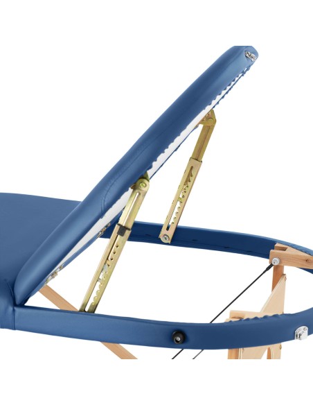 Nešiojamas sulankstomas masažo lovos staliukas su mediniu rėmu Colmar Blue iki 227 kg mėlynos spalvos Nešiojamas sulankstomas masažo lovos staliukas su mediniu rėmu Colmar Blue iki 227 kg mėlynos spalvos
